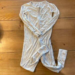 Little Sleepies Heather Oatmeal Ribbed Zippy